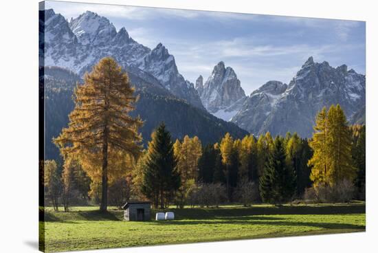 Sextner Dolomites, Dolomiti Di Sesto, the Dolomites During Autumn. Italy-Martin Zwick-Stretched Canvas