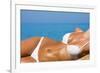 Sexual Young Girl Relaxing on A Beach-Marmeladka-Framed Photographic Print