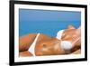 Sexual Young Girl Relaxing on A Beach-Marmeladka-Framed Photographic Print