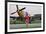 Sexy 1940's Style Pin-Up Girl Posing with a P-51 Mustang-null-Framed Photographic Print