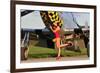 Sexy 1940's Style Pin-Up Girl Posing with a P-51 Mustang-null-Framed Photographic Print