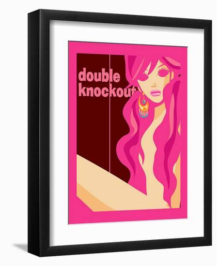 Sexy Cutie Girl in Pink-Noriko Sakura-Framed Art Print