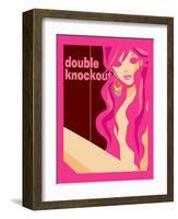 Sexy Cutie Girl in Pink-Noriko Sakura-Framed Art Print