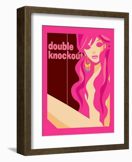 Sexy Cutie Girl in Pink-Noriko Sakura-Framed Art Print