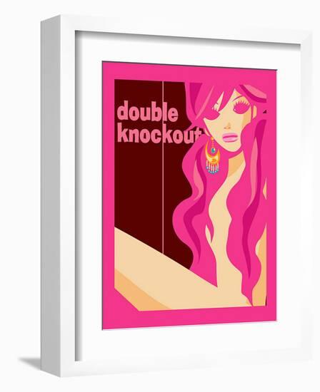 Sexy Cutie Girl in Pink-Noriko Sakura-Framed Art Print