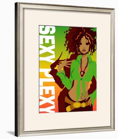 Sexy Girl in Reggae Party-Noriko Sakura-Framed Art Print