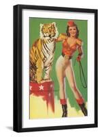 Sexy Lion Tamer-null-Framed Art Print