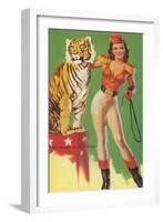 Sexy Lion Tamer-null-Framed Art Print