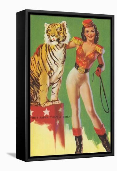 Sexy Lion Tamer-null-Framed Stretched Canvas