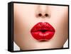 Sexy Lips. Beauty Red Lip Makeup Detail. Beautiful Make-Up Closeup. Sensual Open Mouth. Lipstick Or-Subbotina Anna-Framed Stretched Canvas