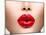 Sexy Lips. Beauty Red Lip Makeup Detail. Beautiful Make-Up Closeup. Sensual Open Mouth. Lipstick Or-Subbotina Anna-Mounted Photographic Print