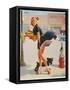 Sexy Woman Dropping Groceries-null-Framed Stretched Canvas