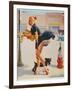 Sexy Woman Dropping Groceries-null-Framed Giclee Print