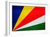 Seychelles Flag Design with Wood Patterning - Flags of the World Series-Philippe Hugonnard-Framed Art Print