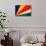 Seychelles Flag Design with Wood Patterning - Flags of the World Series-Philippe Hugonnard-Art Print displayed on a wall