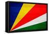 Seychelles Flag Design with Wood Patterning - Flags of the World Series-Philippe Hugonnard-Framed Stretched Canvas
