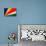 Seychelles Flag Design with Wood Patterning - Flags of the World Series-Philippe Hugonnard-Stretched Canvas displayed on a wall