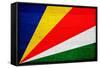 Seychelles Flag Design with Wood Patterning - Flags of the World Series-Philippe Hugonnard-Framed Stretched Canvas