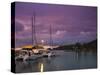 Seychelles, La Digue Island, La Passe, Harborview, Dusk-Walter Bibikow-Stretched Canvas