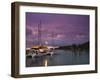 Seychelles, La Digue Island, La Passe, Harborview, Dusk-Walter Bibikow-Framed Photographic Print