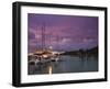 Seychelles, La Digue Island, La Passe, Harborview, Dusk-Walter Bibikow-Framed Photographic Print