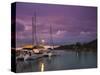 Seychelles, La Digue Island, La Passe, Harborview, Dusk-Walter Bibikow-Stretched Canvas