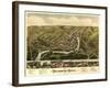 Seymour, Connecticut - Panoramic Map-Lantern Press-Framed Art Print