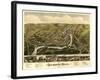 Seymour, Connecticut - Panoramic Map-Lantern Press-Framed Art Print