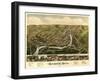 Seymour, Connecticut - Panoramic Map-Lantern Press-Framed Art Print