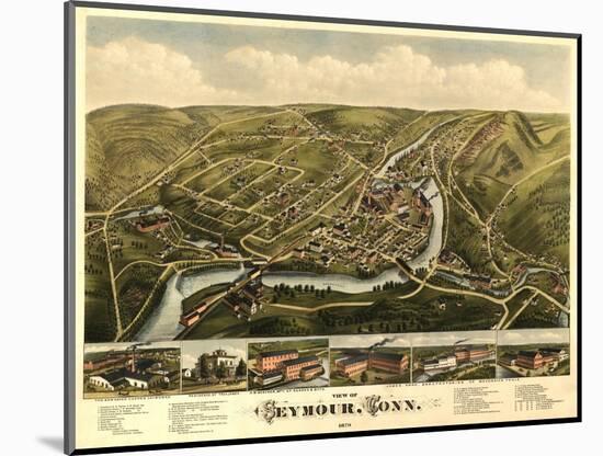 Seymour, Connecticut - Panoramic Map-Lantern Press-Mounted Art Print