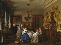 The Contest for the Bouquet: the Family of Robert Gordon in their New York Dining-Room, 1866-Seymour Joseph Guy-Framed Art Print
