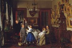 The Contest for the Bouquet: The Family of Robert Gordon in Their New York Dining-Room, 1866-Seymour Joseph Guy-Giclee Print