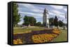 Seymour Square and Clock Tower, Blenheim, Marlborough Region, South Island, New Zealand, Pacific-Stuart Black-Framed Stretched Canvas