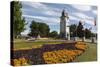 Seymour Square and Clock Tower, Blenheim, Marlborough Region, South Island, New Zealand, Pacific-Stuart Black-Stretched Canvas