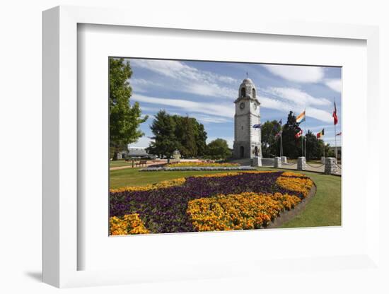 Seymour Square and Clock Tower, Blenheim, Marlborough Region, South Island, New Zealand, Pacific-Stuart Black-Framed Photographic Print