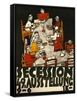 Sezessionsplakat 1918, Poster for the 49th Secession Exhibition by the Neukunstgruppe, Austria-Egon Schiele-Framed Stretched Canvas