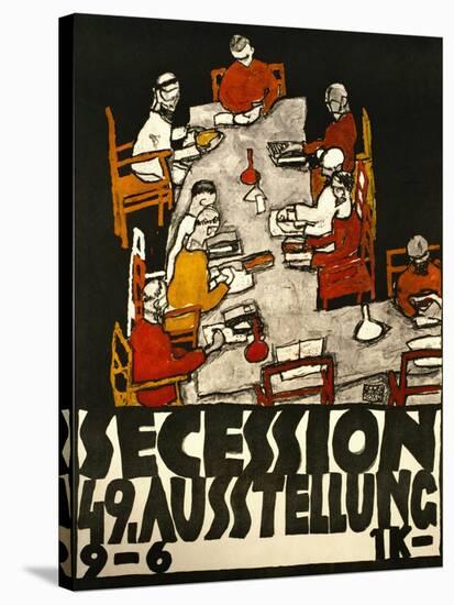 Sezessionsplakat 1918, Poster for the 49th Secession Exhibition by the Neukunstgruppe, Austria-Egon Schiele-Stretched Canvas