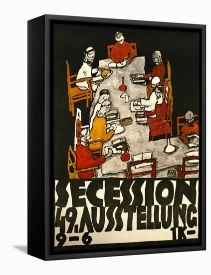 Sezessionsplakat 1918, Poster for the 49th Secession Exhibition by the Neukunstgruppe, Austria-Egon Schiele-Framed Stretched Canvas