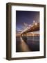 SF Bay Holiday Lights - Bay Bridge Night Photography - San Francisco-Vincent James-Framed Photographic Print