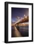 SF Bay Holiday Lights - Bay Bridge Night Photography - San Francisco-Vincent James-Framed Photographic Print