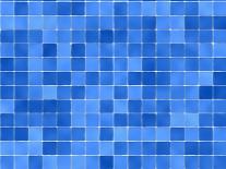 Blue and Purple Rustic Mosaic Tile Pattern-sfinks-Art Print