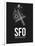 SFO San Francisco Airport Black-NaxArt-Framed Art Print