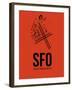 SFO San Francisco Airport Orange-NaxArt-Framed Art Print