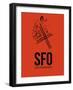 SFO San Francisco Airport Orange-NaxArt-Framed Art Print