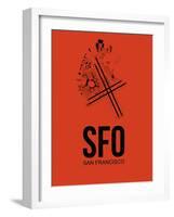 SFO San Francisco Airport Orange-NaxArt-Framed Art Print