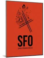 SFO San Francisco Airport Orange-NaxArt-Mounted Art Print