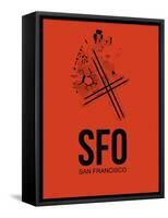 SFO San Francisco Airport Orange-NaxArt-Framed Stretched Canvas