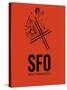 SFO San Francisco Airport Orange-NaxArt-Stretched Canvas