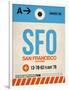 SFO San Francisco Luggage Tag 1-NaxArt-Framed Art Print