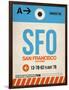 SFO San Francisco Luggage Tag 1-NaxArt-Framed Art Print